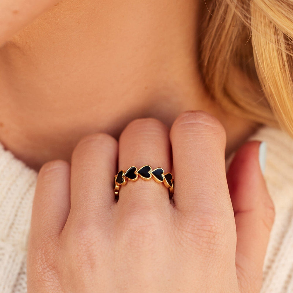 Love Hearts Band Ring 5