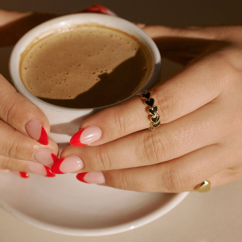Love Hearts Band Ring 10