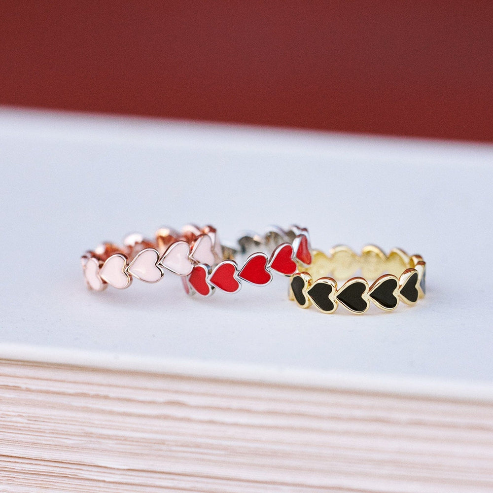 Love Hearts Band Ring 9