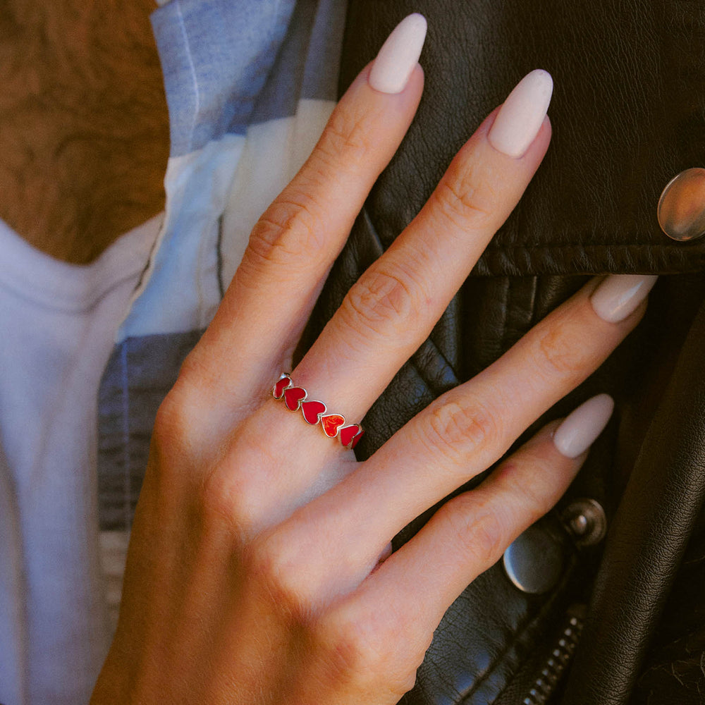 Love Hearts Band Ring 13