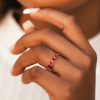 Love Hearts Band Ring Gallery Thumbnail