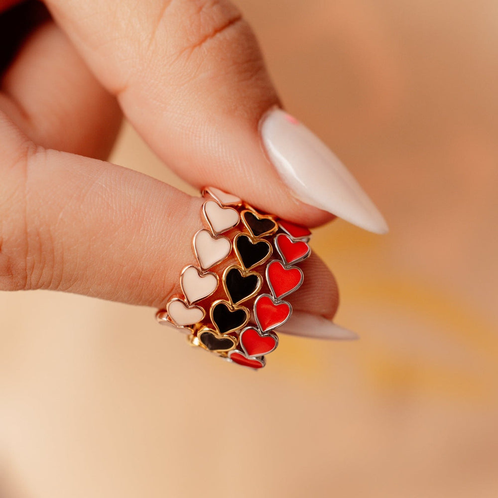 Love Hearts Band Ring 6