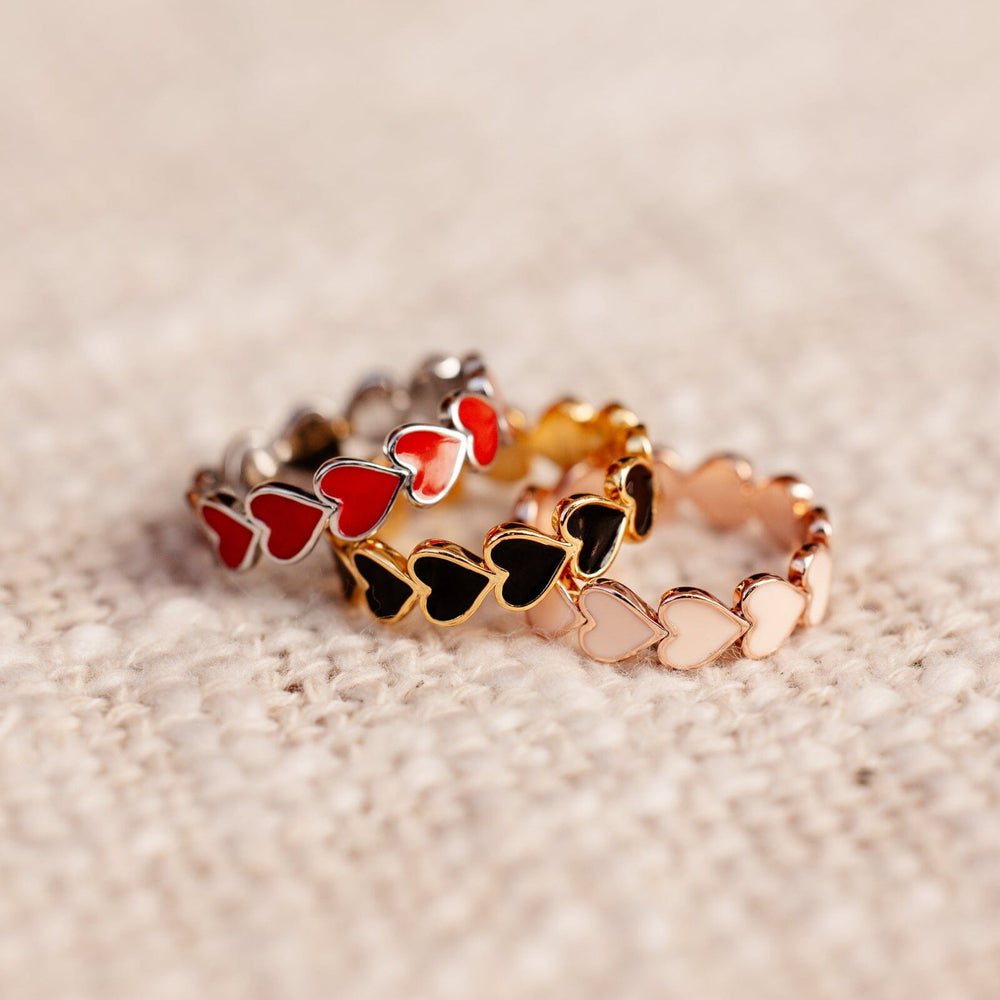 Love Hearts Band Ring 4