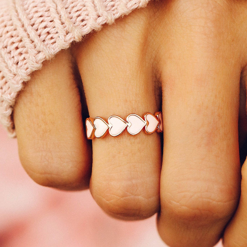 Love Hearts Band Ring 8